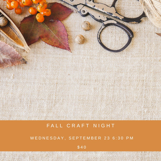 September 23 @ 7:00 pm  -  Fall Craft Night